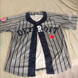 Detroit Stars Tigers Jersey Men’s Pinstriped Negro League Promo #8